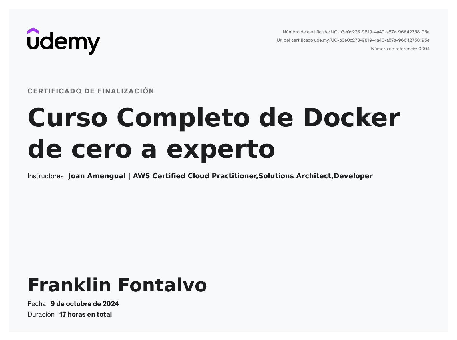 Docker certificate