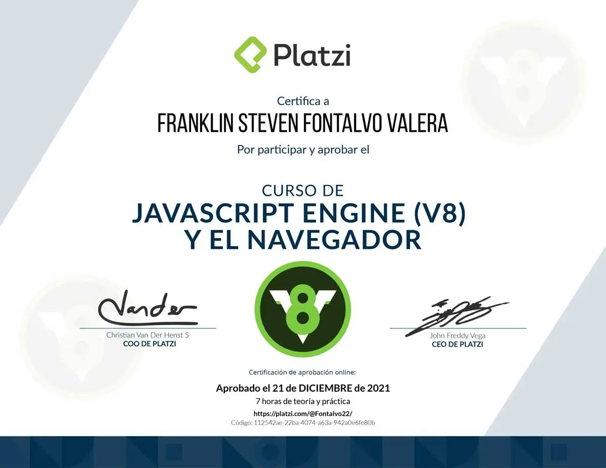 JavaScript in Browser certificate